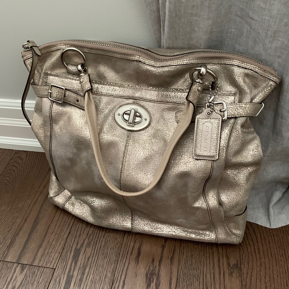 Coach Crackle Leather Ella Bag 🦭